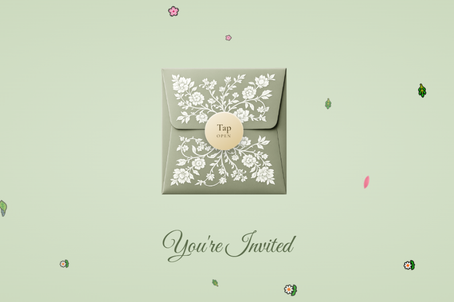 Digital wedding invitation website template 3 preview