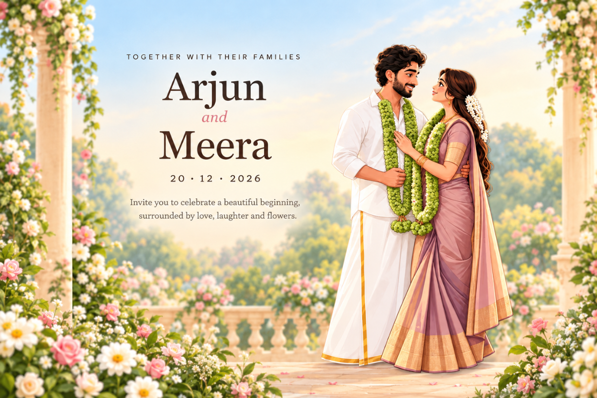 Digital wedding invitation website template 9 preview