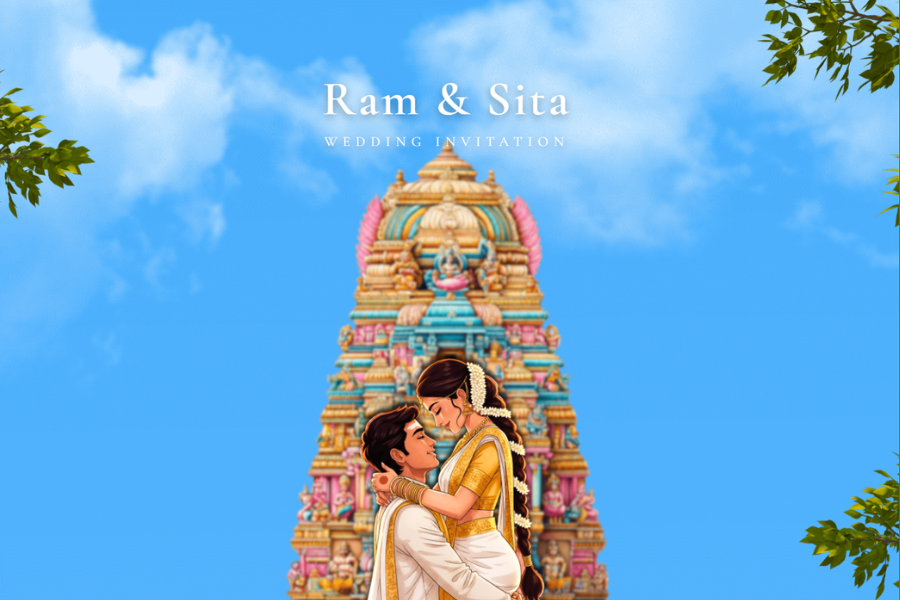 Digital wedding invitation website template 7 preview